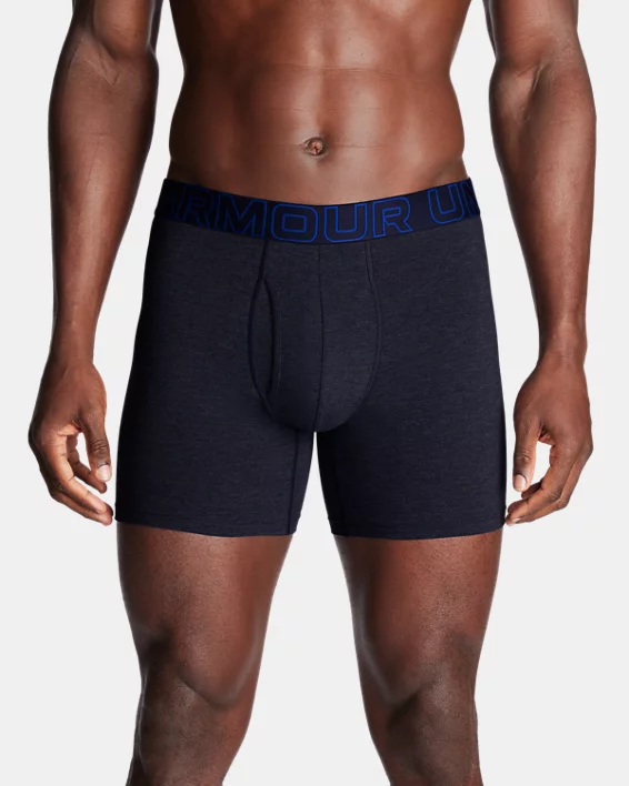 UA Performance Cotton Mens 6" 3-Pack Boxerjock